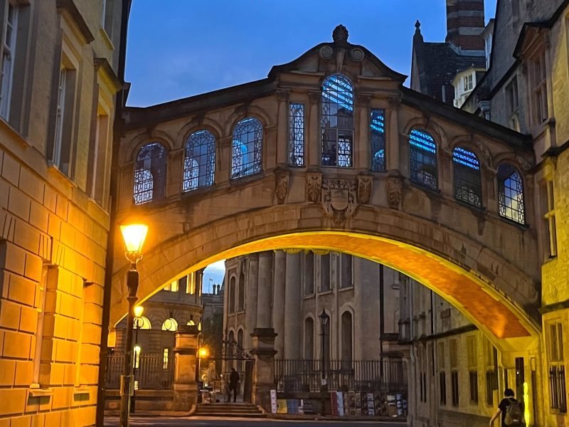 photograph of the Bridge of Sighs at night