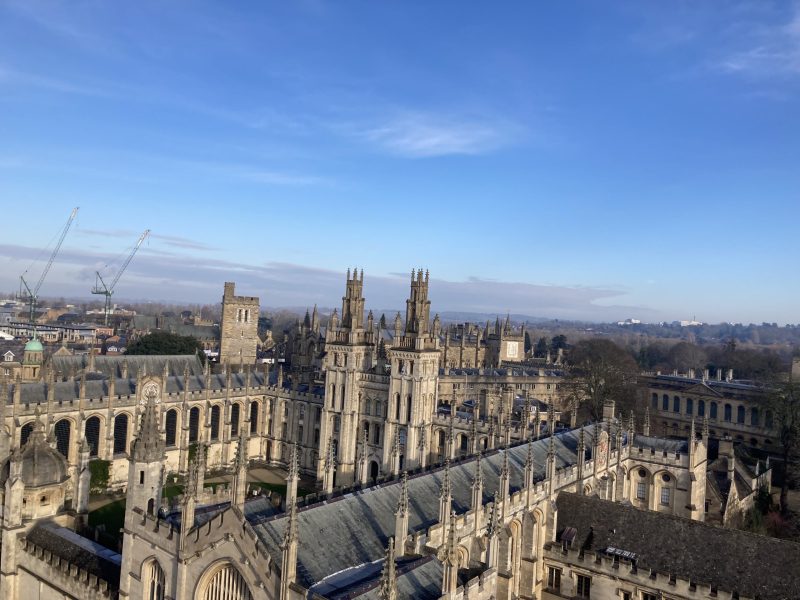 The Oxford skyline from the University Church.
