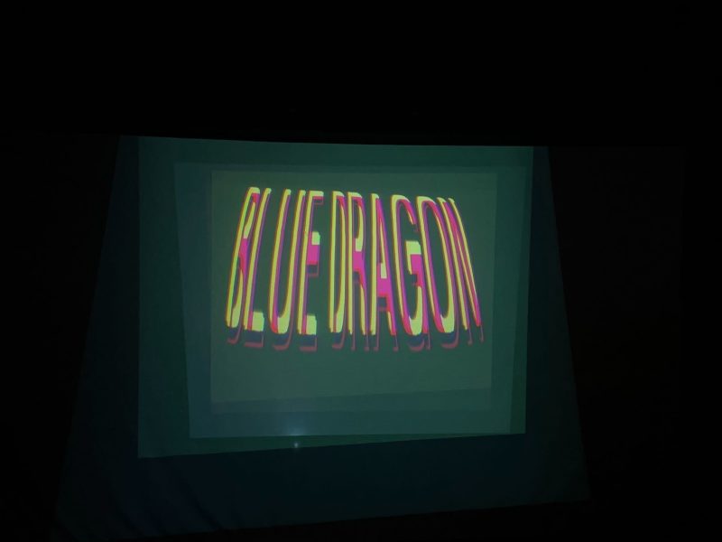 A project screen shows the words 'Blue Dragon'
