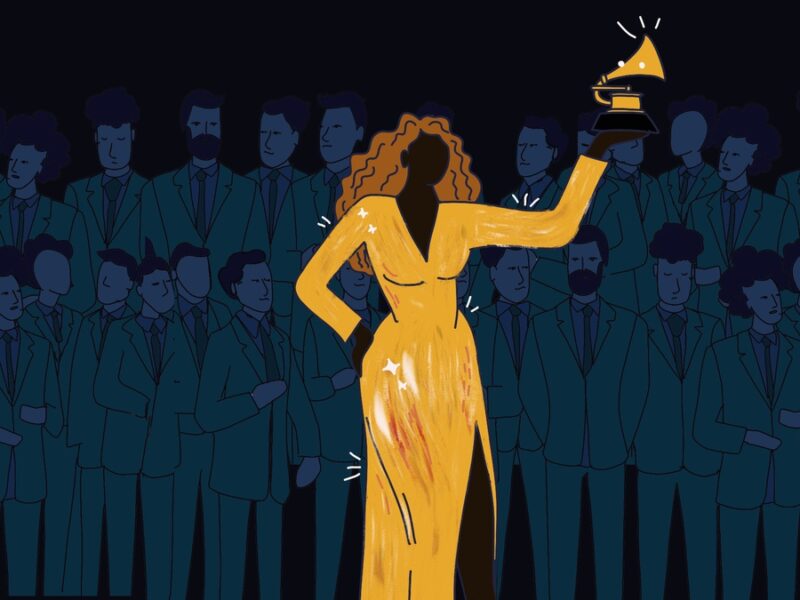 Illustration of golden woman