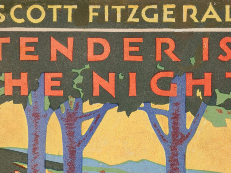 The first edition cover of Fitzgerald's Tender is the Night.