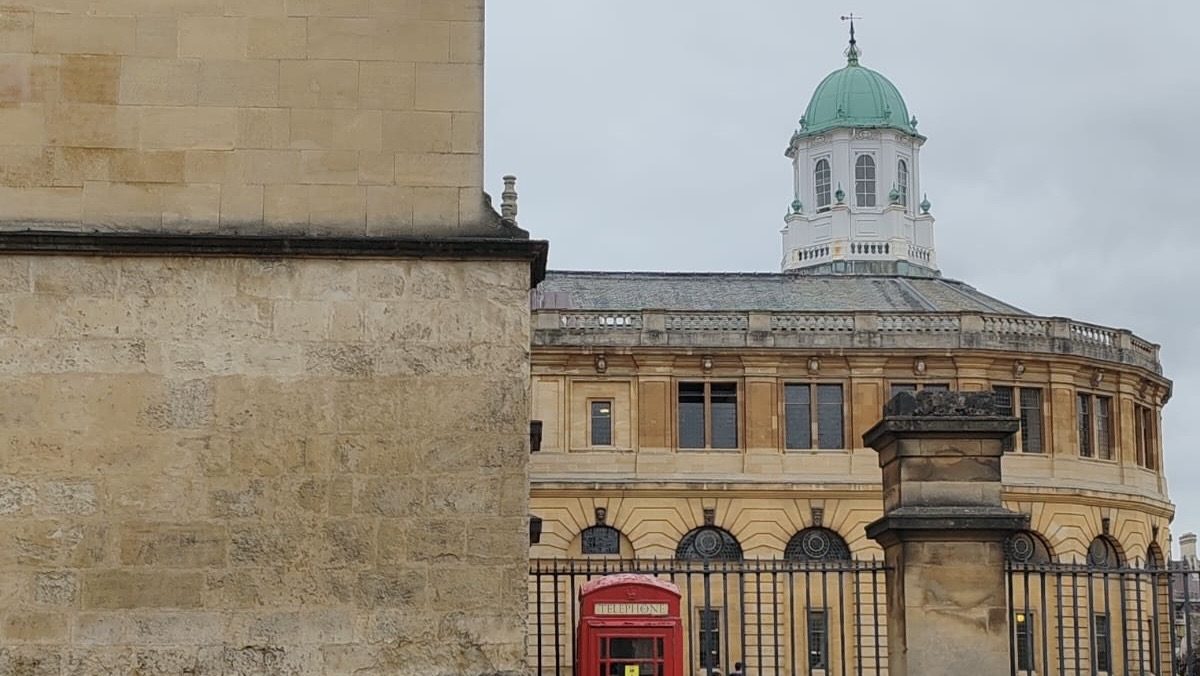 An image of the Sheldonian theatre, where the lecture was held
