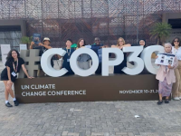 Image taken by Merna Elboghdady, used with her consent in the article. Shows the Global Youth Climate Training team at COP30.