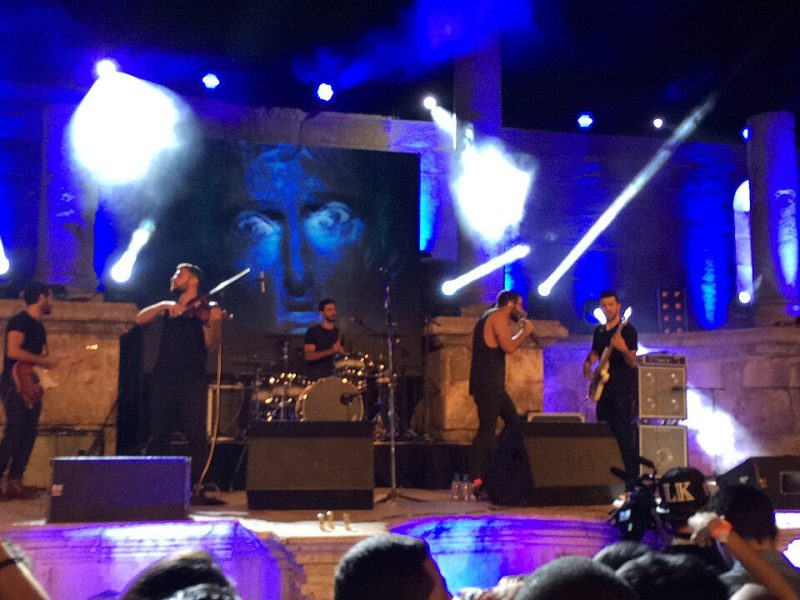 The band Mashrou Leila in Amman, Jordan in 2015