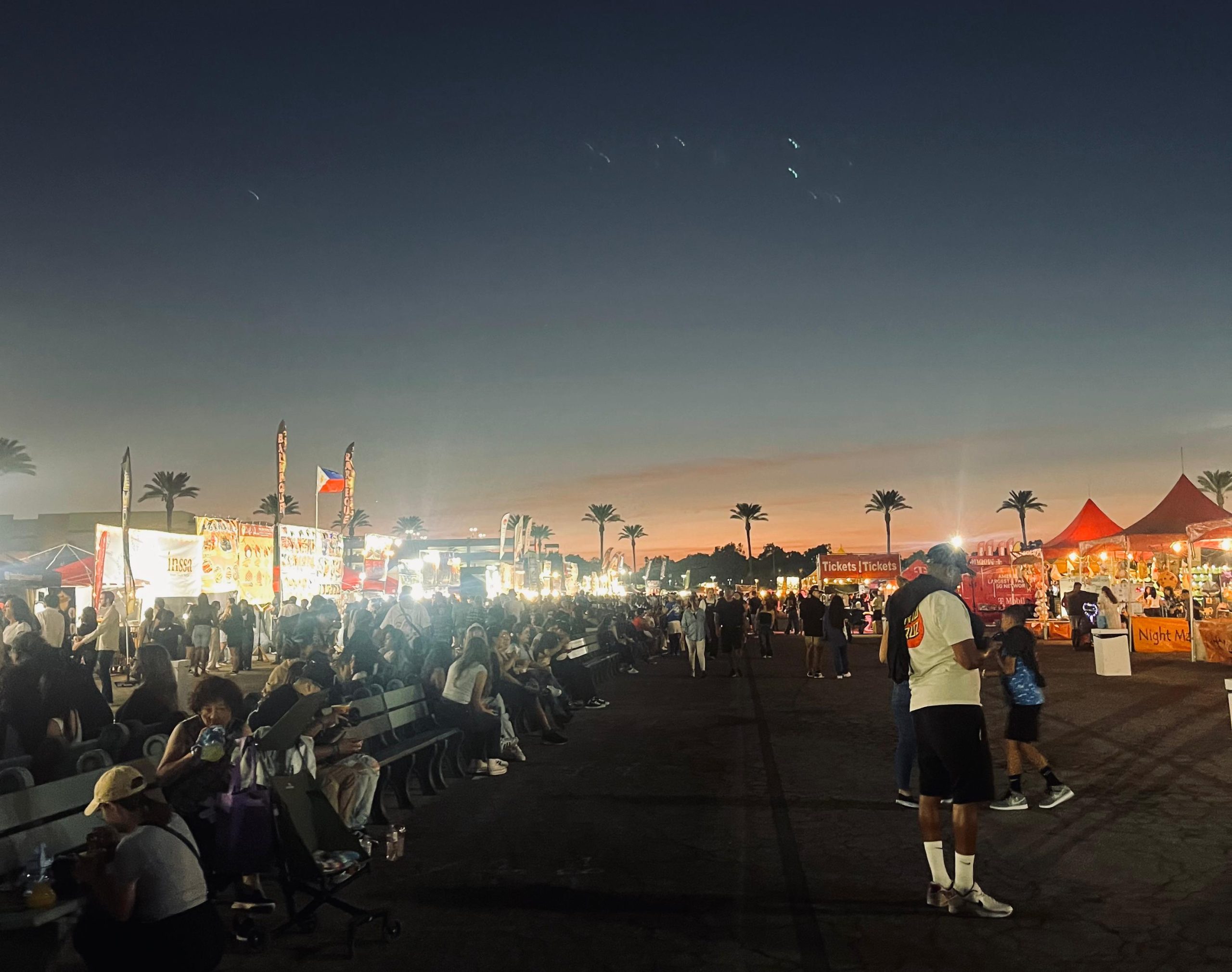 A food fair at the 626 night market at Santa Anita park (in Arcadia, California)