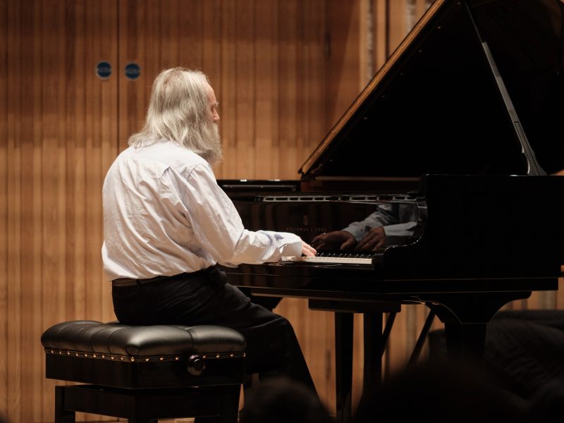 Lubomyr Melnyk playing his piano.