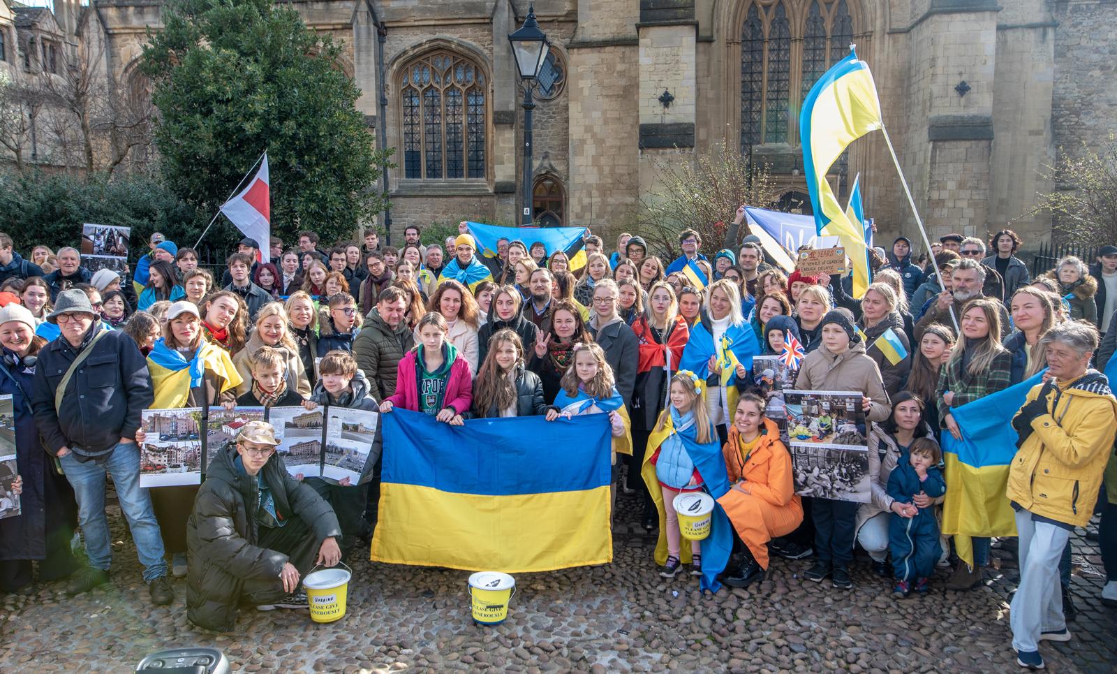 The crowd gathered at the rally