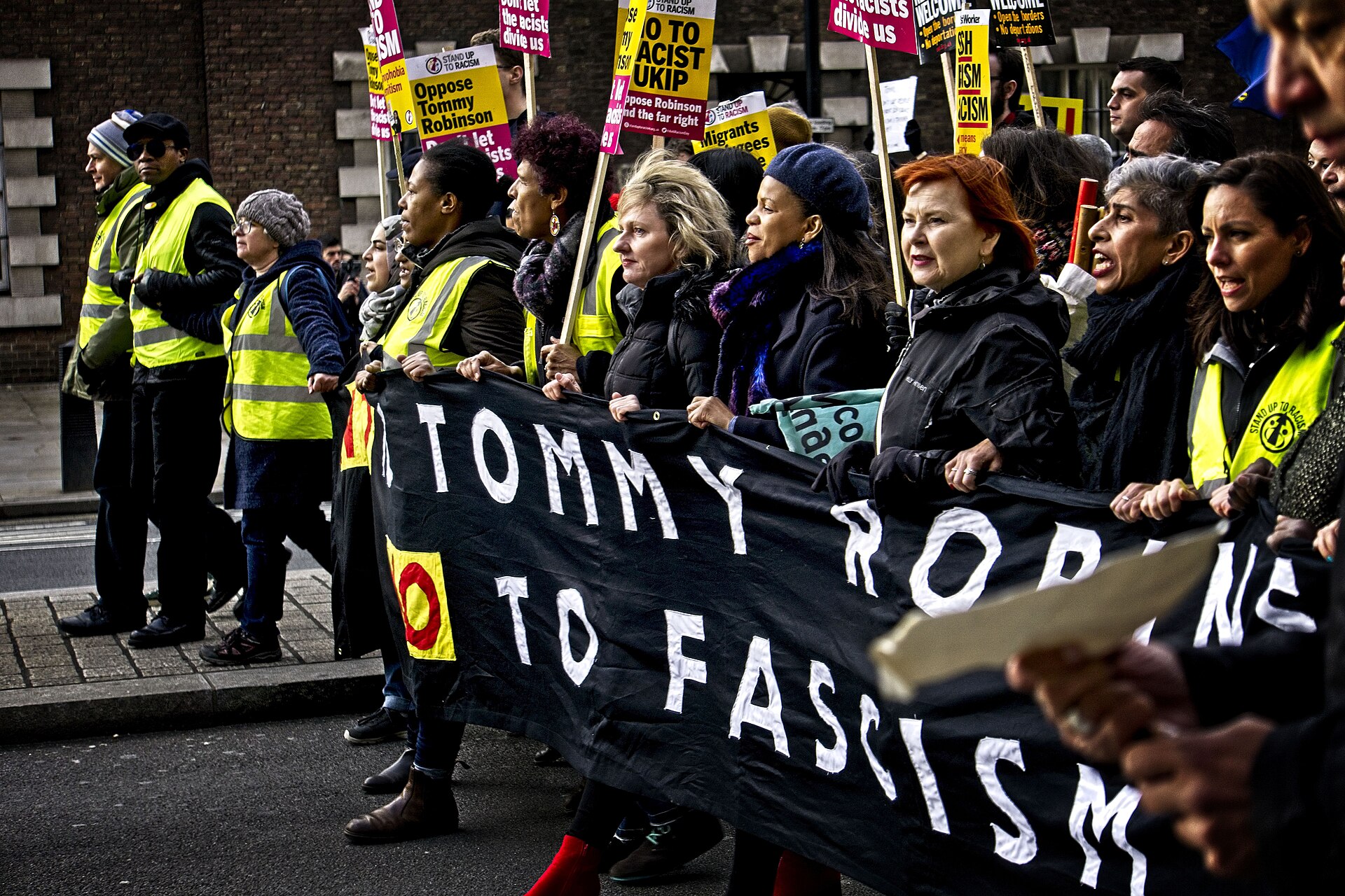 Photos taken at the Say No to Tommy Robinson march and rally in London on Sunday 9th December 2018.