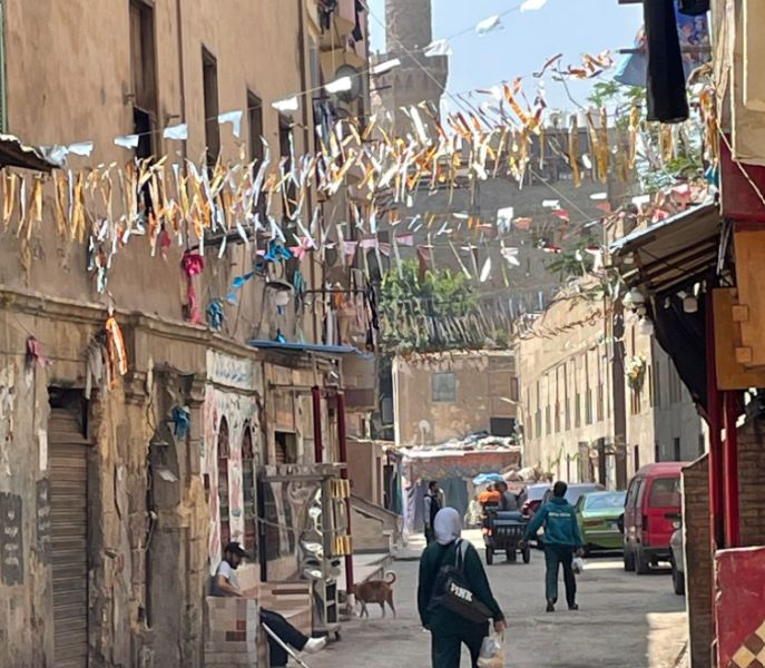 Image of a street in The City of the Dead in Cairo, Egypt.