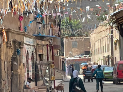 Image of a street in The City of the Dead in Cairo, Egypt.