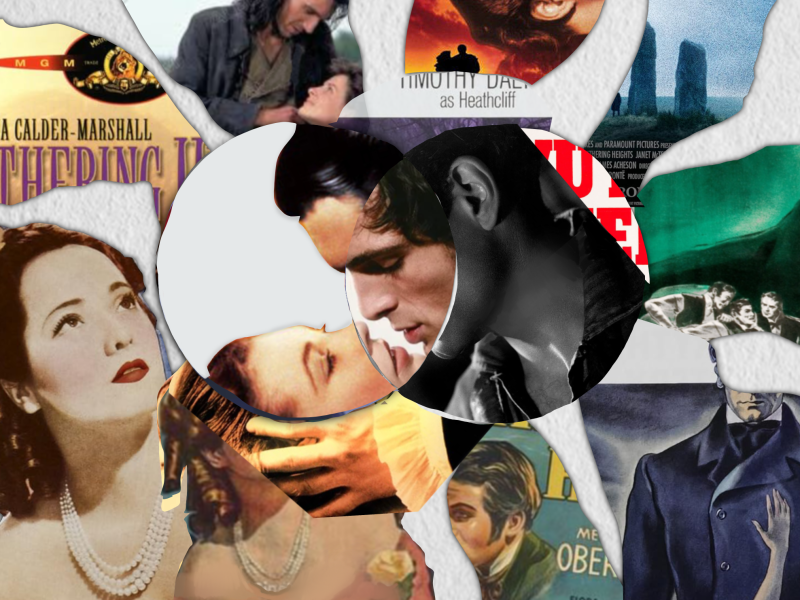A collage of various "Wuthering Heights" adaptations.