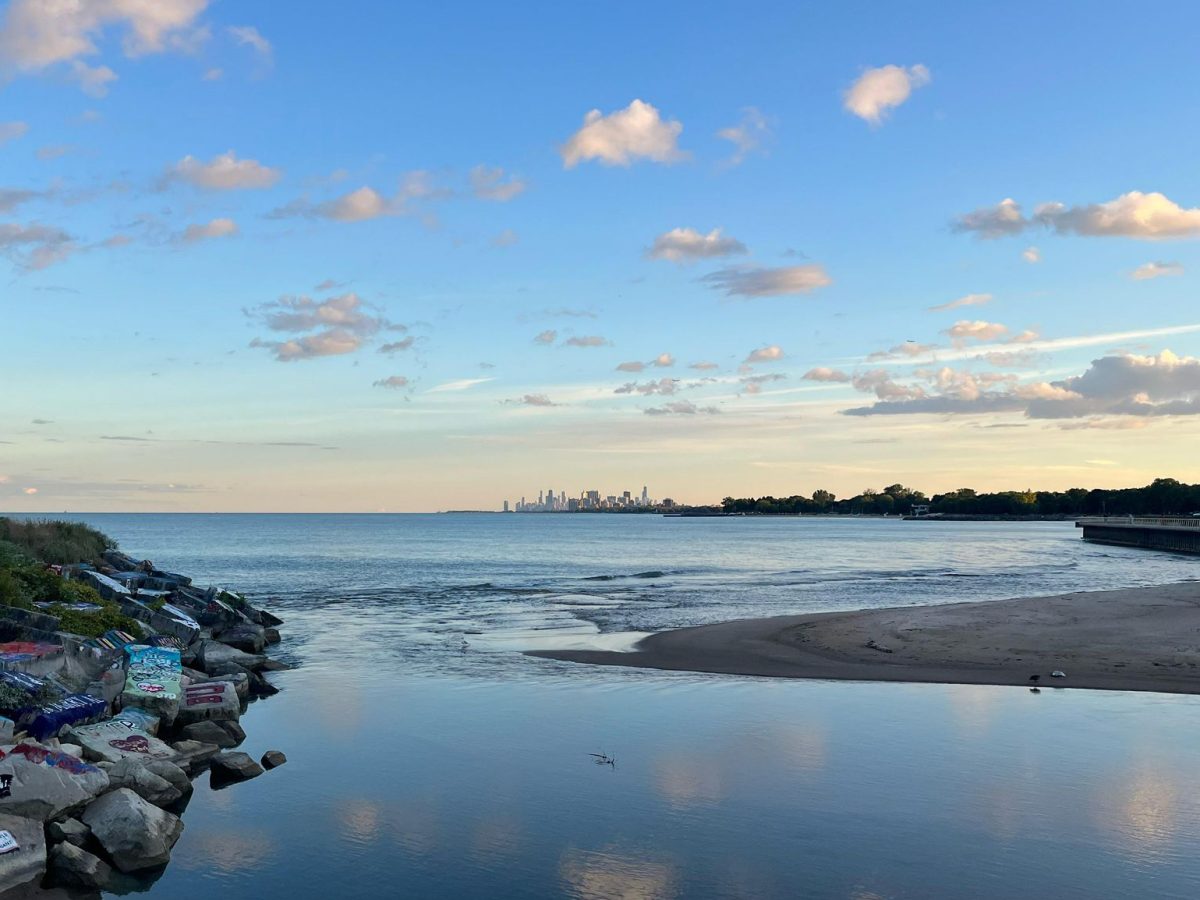An image of the beach in Evanston, Illinois