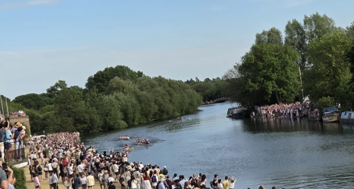 The Pembroke boat has bumped Univ.