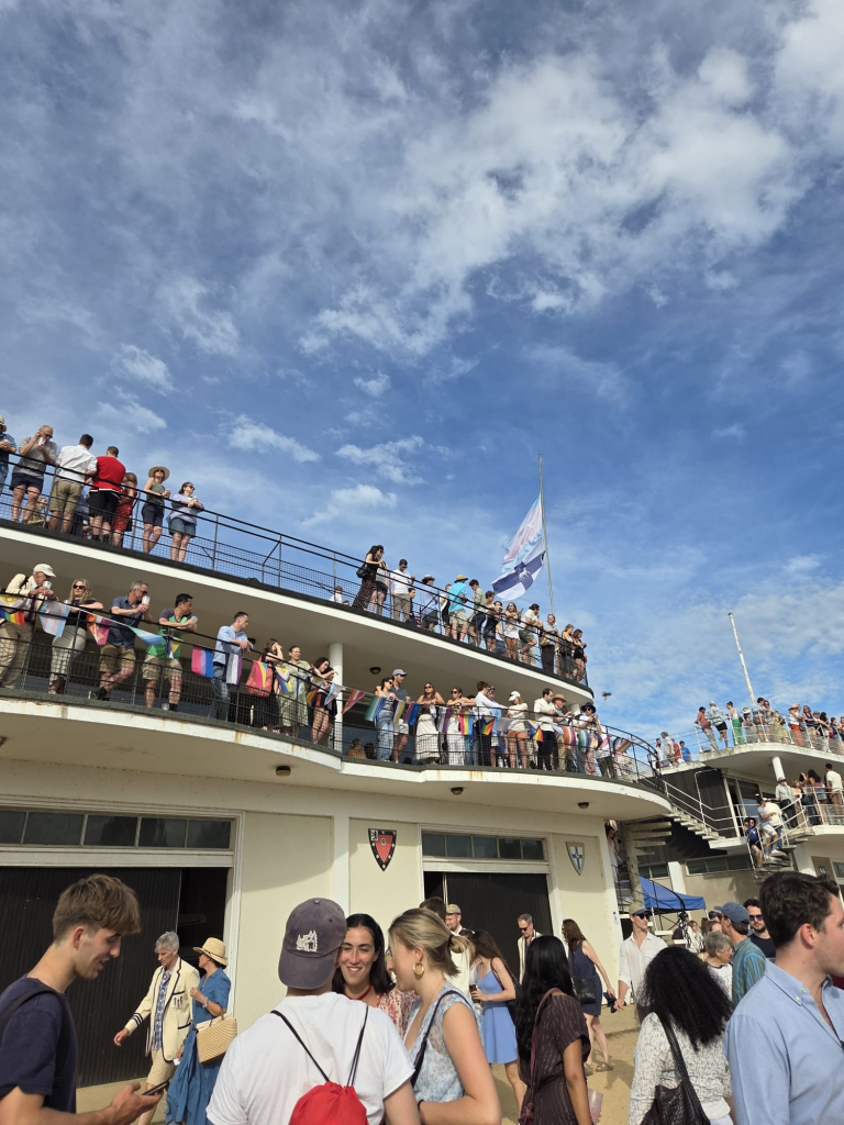 LGBTQ+ displayed on boathouses.