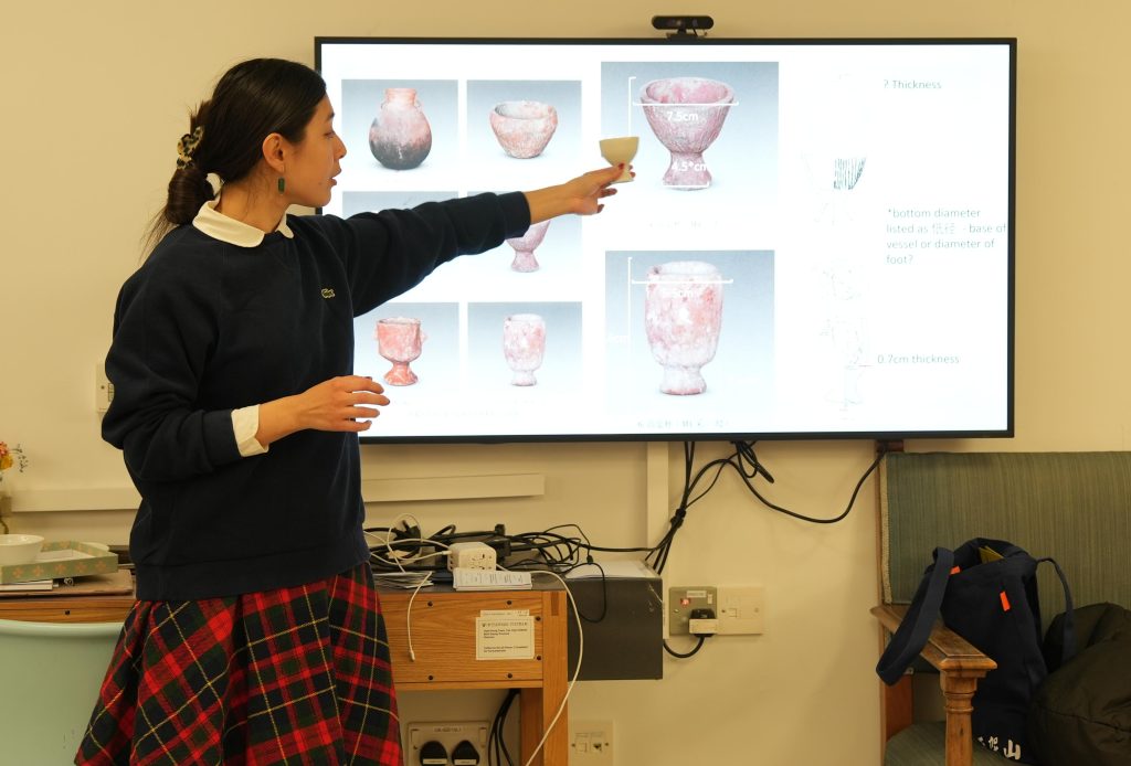 University Researcher Melody Li giving a presentation about Chinese tea culture 
