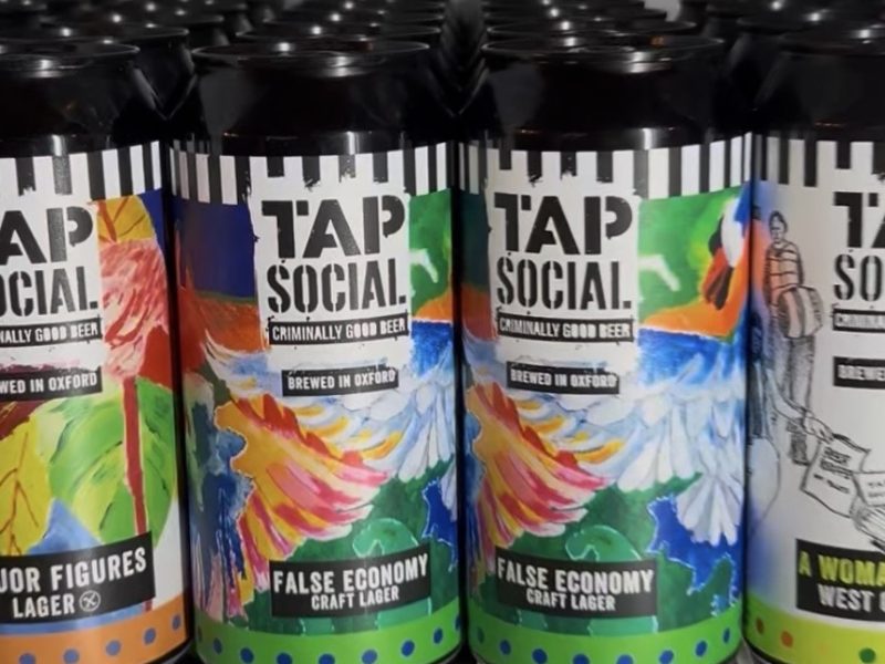 Picture of four of Tap Social's home-brewed beers.