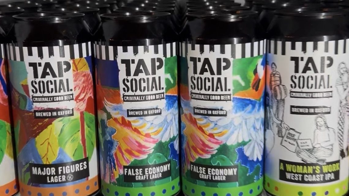Picture of four of Tap Social's home-brewed beers.