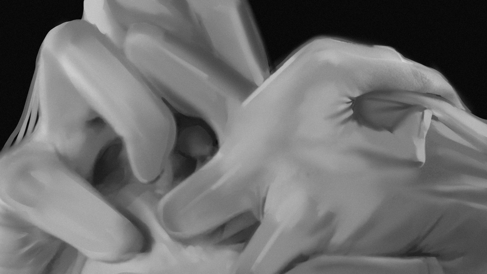 hands desperately grasping an unseen object