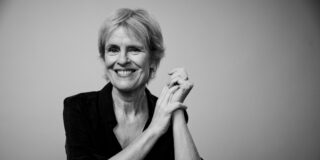 Black and white picture of film composer Rachel Portman