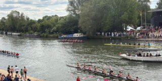boats rowing on river