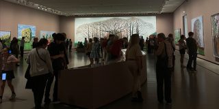 Photo of Bigger Trees Near Warter canvas in gallery