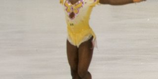 Figure skater Surya Bonaly, competing in 1992.