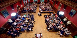 Secretary Kerry Delivers an Address to the Oxford Union Membership in the Debating Chamber, 11 May 2016.